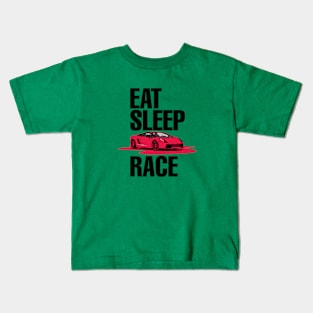 EAT SLEEP RACE SHIRT Kids T-Shirt